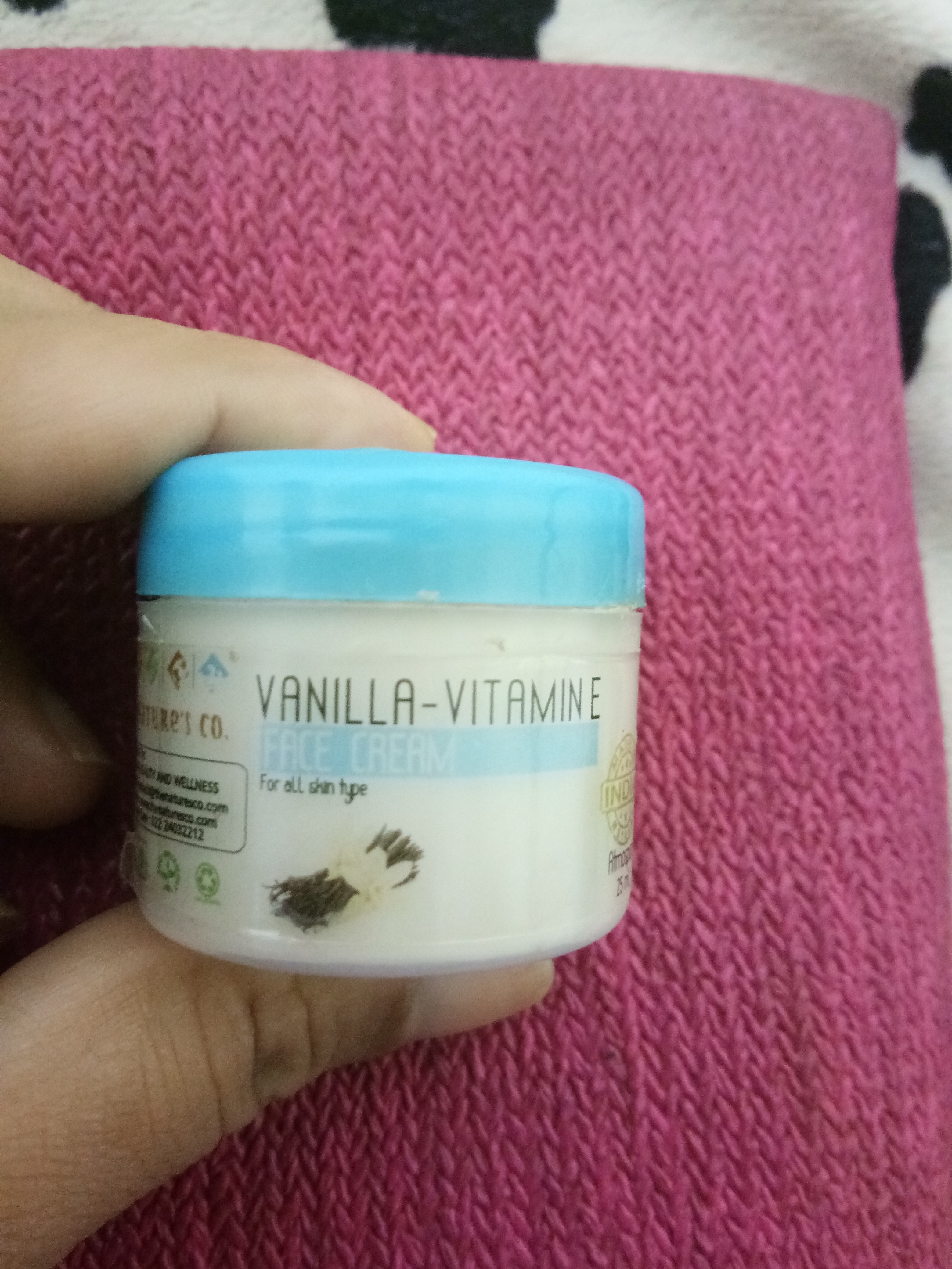 vanilla face cream
